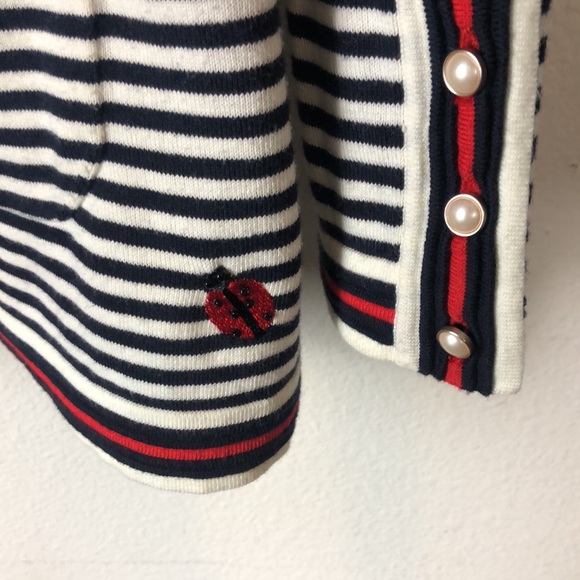 O, THE OPRAH MAGAZINE COLLECTION FOR TALBOTS EMBROIDERED STRIPE CARDIGAN - Picture 5 of 6